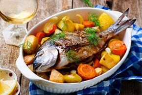 pesce al forno per la dieta mediterranea